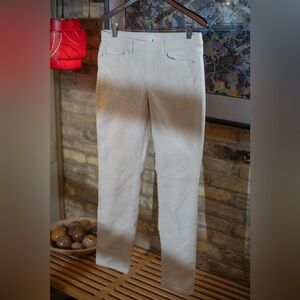 J. Jill Corduroy Jeans Straight Leg Ivory Size S Great Condition!